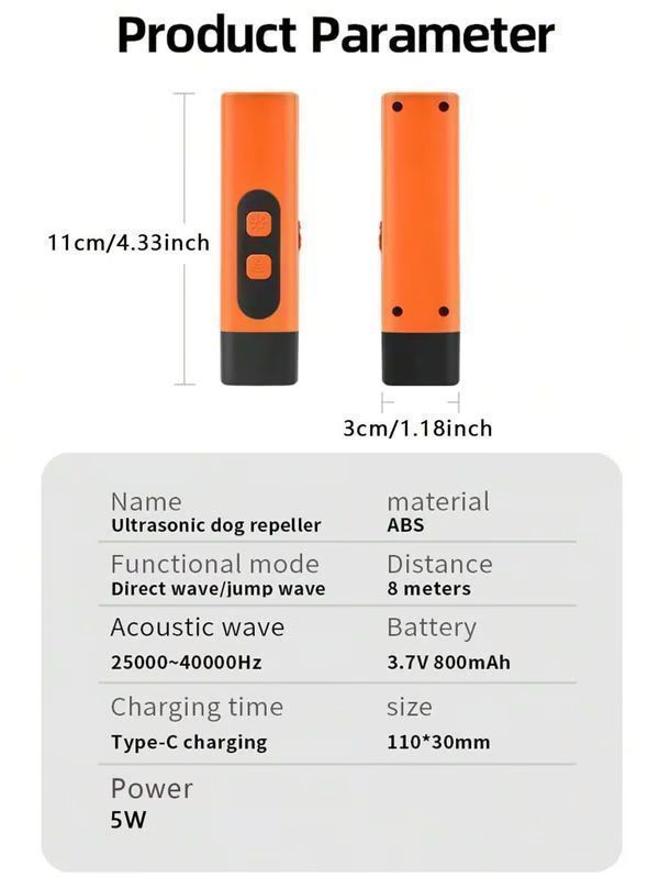 Ultrasonic Dog Bark Deterrent Device – Humane & Effective Dog Repeller